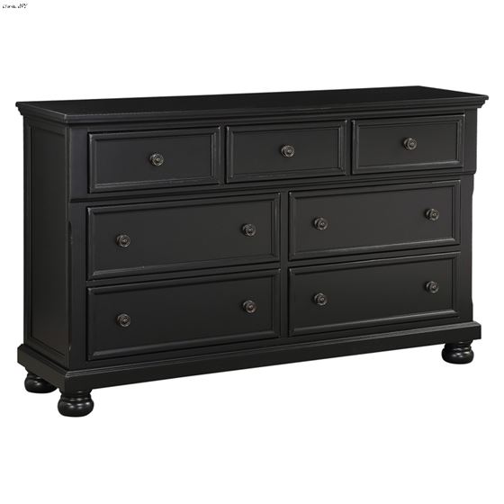 Laurelin Black 7 Drawer Dresser 1714BK-5 By Homelegance