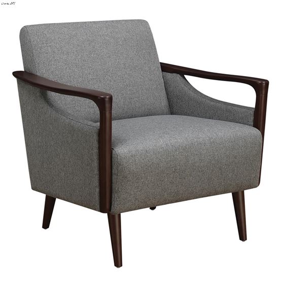 Justin Grey Fabric and Walnut Wood Accent Chair 905392 By Coaster