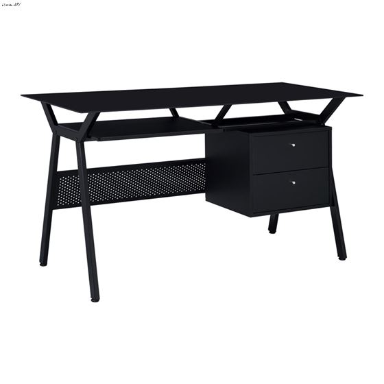Weaving 55 inch Black 2 Drawer Computer Desk 800436 By Coaster