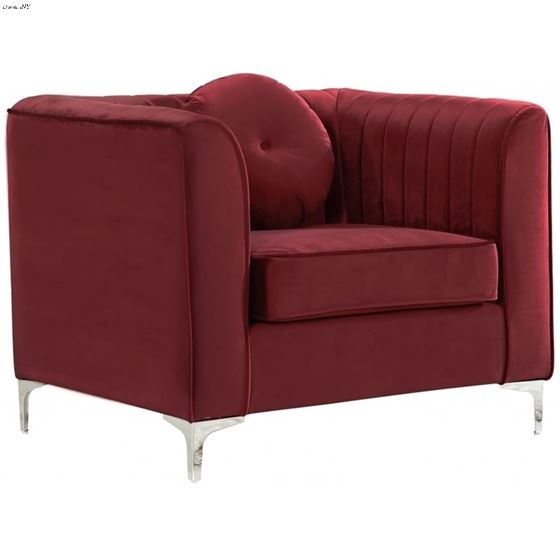 Isabelle Burgundy Velvet Chair Isabelle_Chair_Burgundy by Meridian Furniture