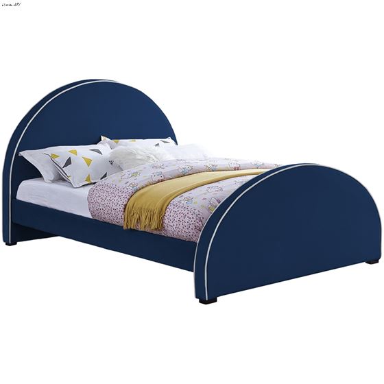 Brody Navy Velvet Bed By Meridian Furniture