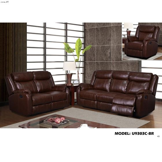 Reclining Sofa Collection U9303 - Brown