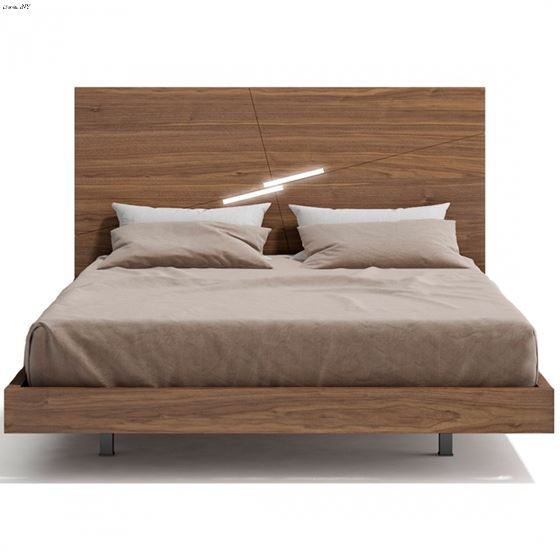 Faro Walnut Premium Panel Platform Bed by JM Furniture