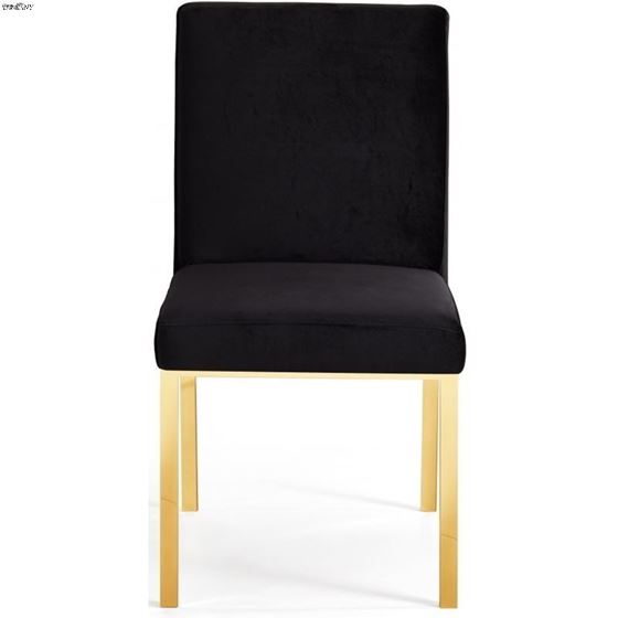 Opal Black Upholstered Velvet Dining Chair - Gol-3