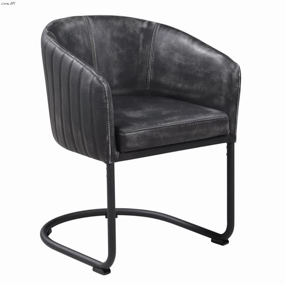 Aviano Anthracite Grey Upholstered Barrel Dining Chair 109292 By Coaster