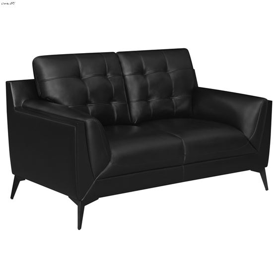 Moira Black Tufted Loveseat 511132 By Coaster
