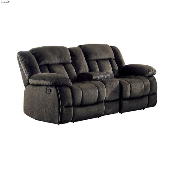 Laurelton Chocolate Reclining Loveseat 9636-2 by Homelegance