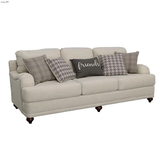 Glenn Light Grey Linen Sofa 511094 By Coaster