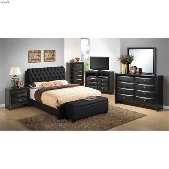 G1500C Leather Bedroom Set