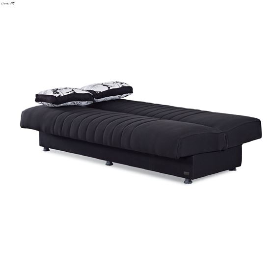 Kentucky Armless Sofa Bed in Black Open