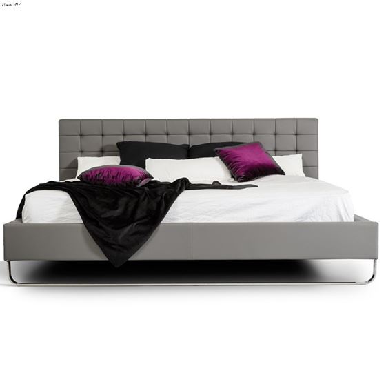 Modrest Gemma Queen Modern Grey Bed