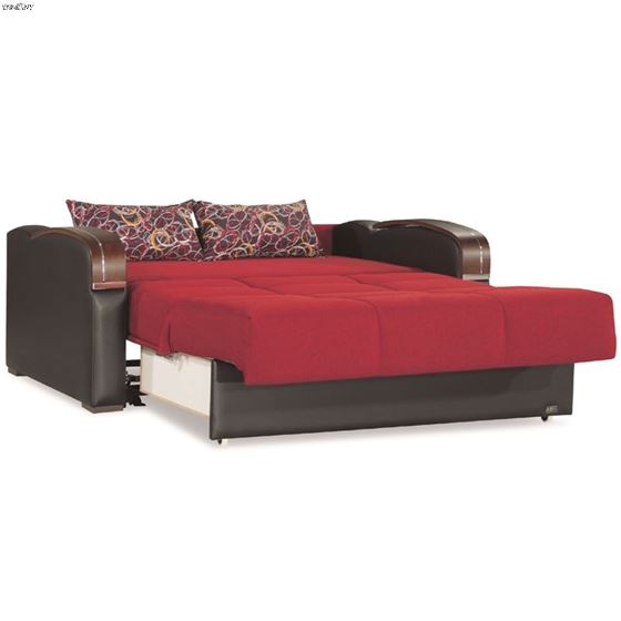 Sleep Plus Red Loveseat Sleeper-3