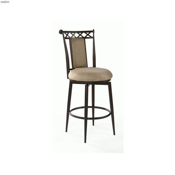 29" Autumn Rust Metal Swivel Bar Stool 0724 By Chintaly