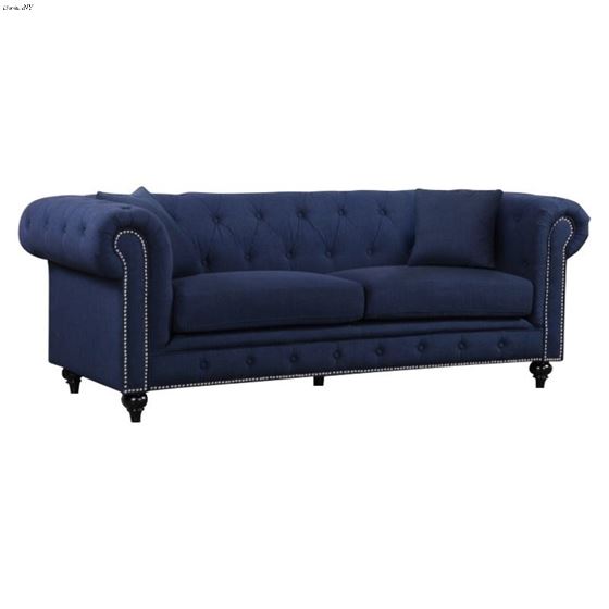 Chesterfield Navy Linen Tufted Sofa Chesterfield_Sofa_Navy by Meridian Furniture