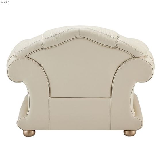 Apolo Tufted Ivory Leather Chair By ESF Furniture 3