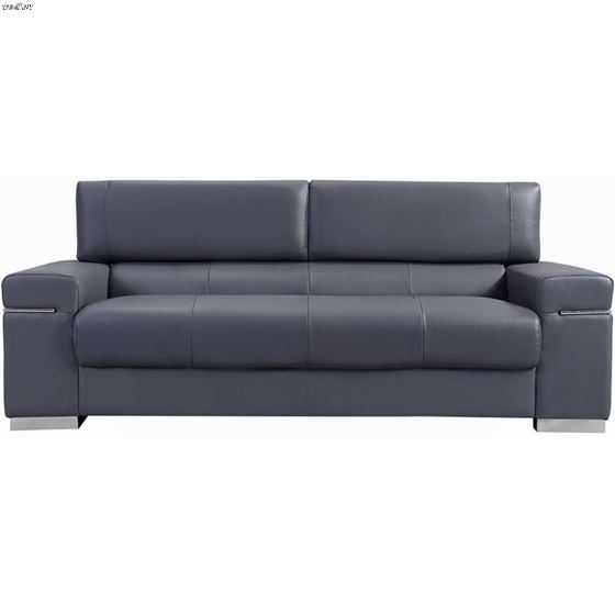 Soho Grey Leather Sofa and Love Seat 3