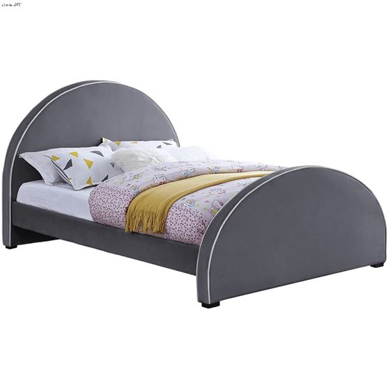 Brody Grey Velvet Bed By Meridian Furniture