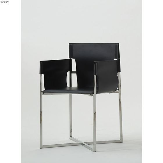Jones Modern Black Eco-Leather Dining Chair