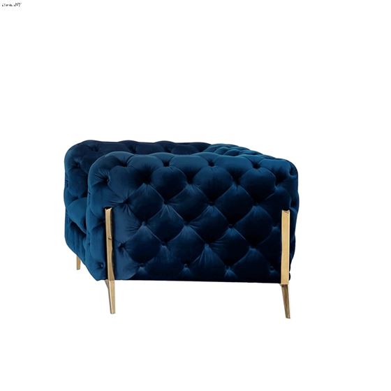 Chester Blue Tufted Chair 2