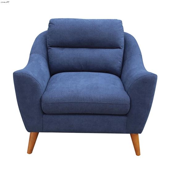 Gano Navy Blue Fabric Sloped Arm Chair 509516-3