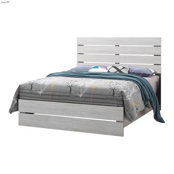 Marion Coastal White King Panel Bed 207051KE By Coaster