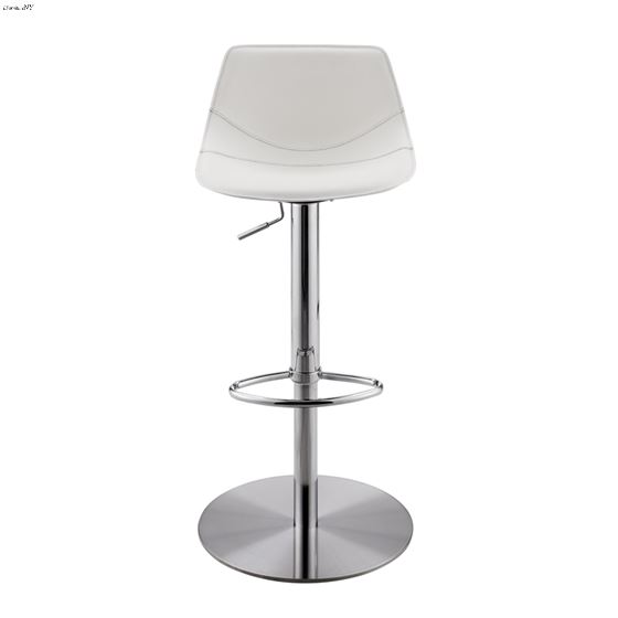 Rudy White Adjustable Bar Stool 05204WHT by Euro Style