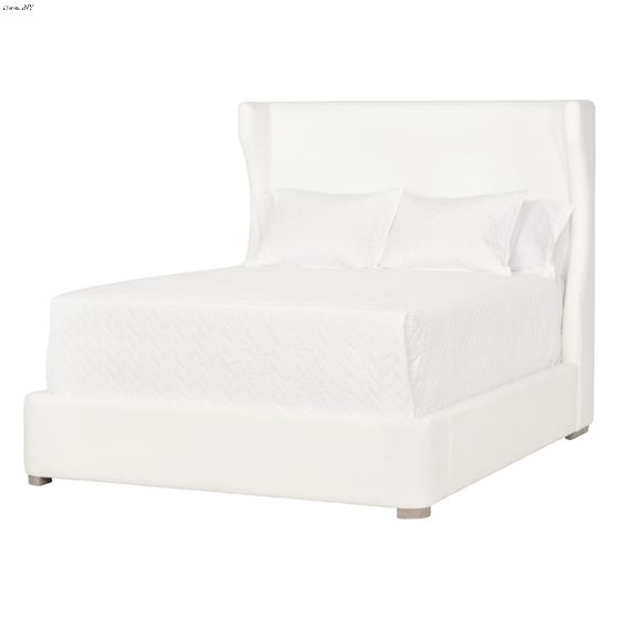 Balboa White LiveSmart Fabric Wing Bed by Essentials For Living