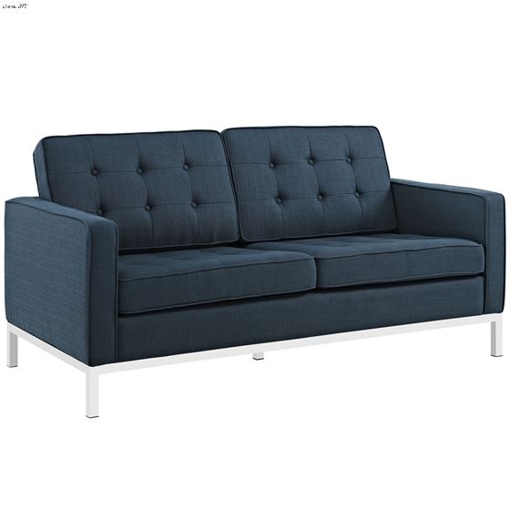 Loft Modern Blue Fabric Tufted Love Seat EEI-2051-AZU by Modway