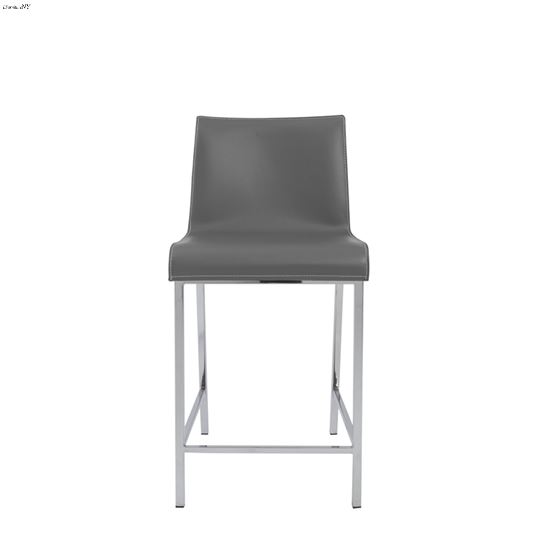 Cam Grey Counter Stool 15202GRY by Euro Style Front