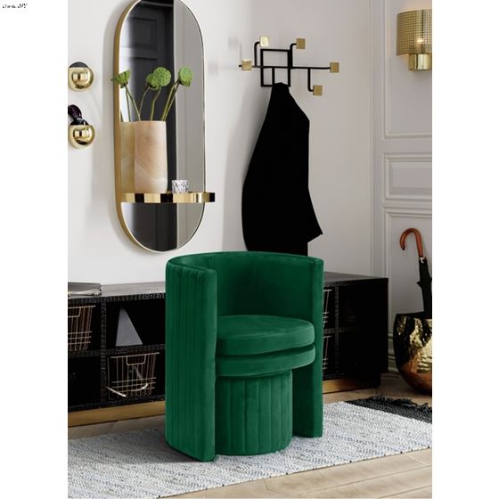 Selena Green Velvet Upholstered Accent Chair -3