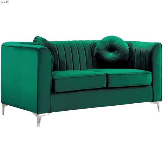 Isabelle Green Velvet Love Seat Isabelle_Loveseat_Green by Meridian Furniture