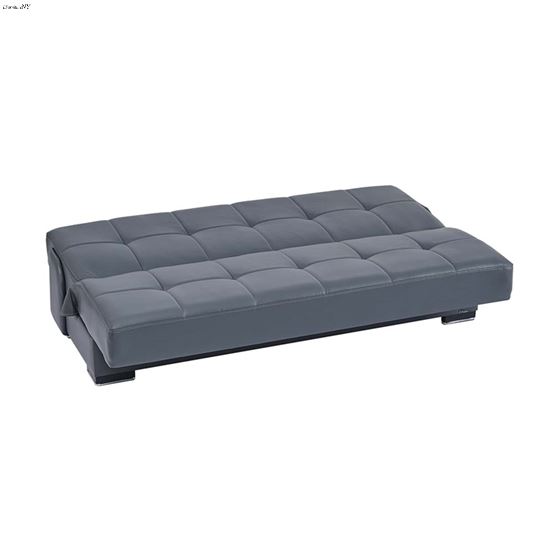 Soho Grey Leatherette Convertible Sofa Bed with-3