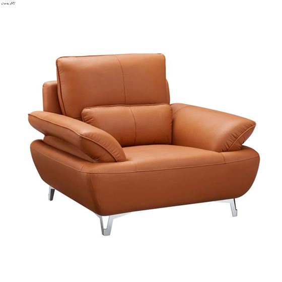 1810 Modern Orange Leather Chair by ESF