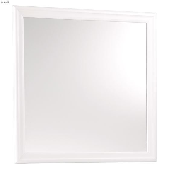 Mayville White Square Mirror 2147W-6 by Homelegance