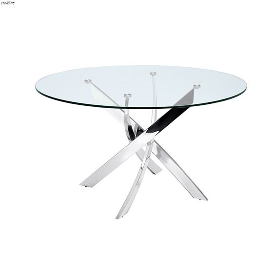 Galaxy Clear Glass Dining Table 1