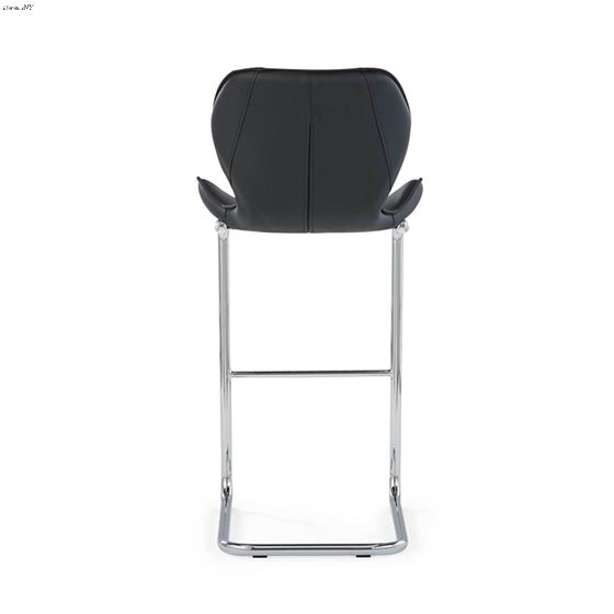 Modern Black Bar Stool D1446BS Back