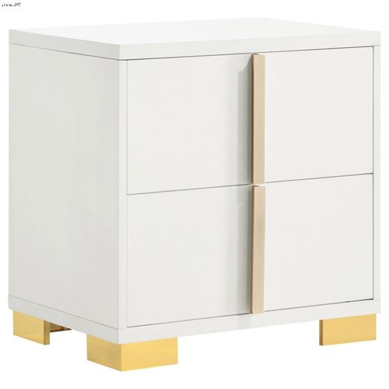 Marceline White 2 Drawer Nightstand 222932 By Coaster