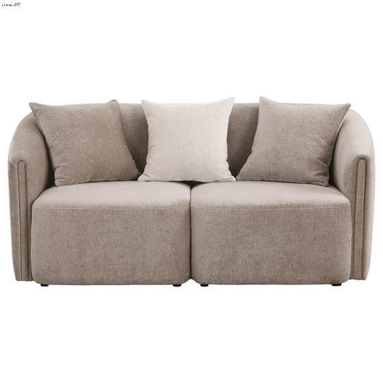 Townsend Latte Chenille Rolled Arm Loveseat 504-3