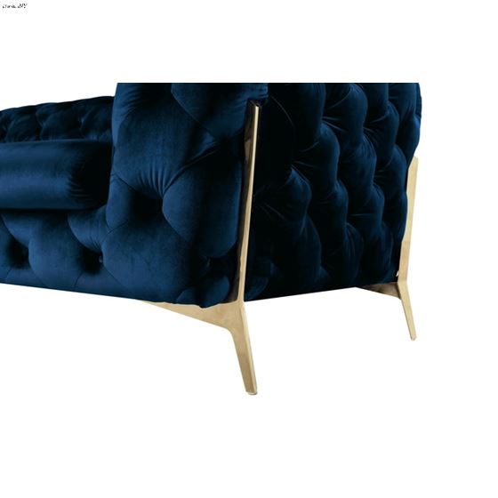Chester Blue Velvet Tufted Sofa with Gold Legs-3