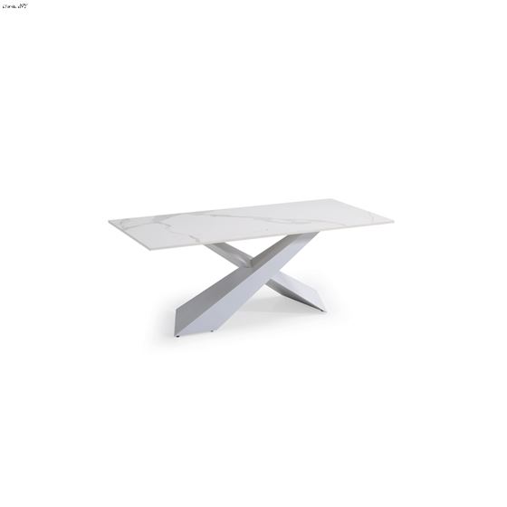 Modern 6046 White Ceramic Top Coffee Table By ESF Furniture
