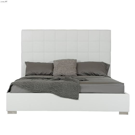 Modrest Francis Queen Modern White Leatherette Bed