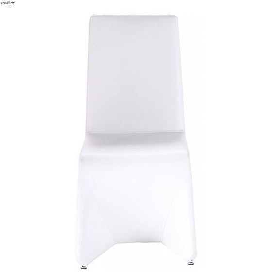 Nisse - Contemporary White Leatherette Dining Ch-3