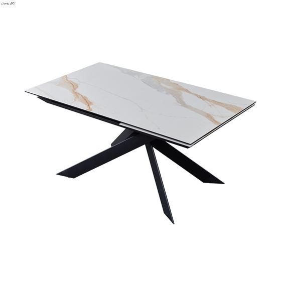 Modern Calcutta Ceramic Top Extensions Dining Table By J&M Furniture