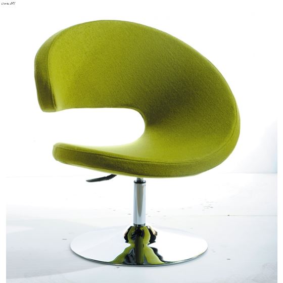 Adara Modern Green Fabric Lounge Chair