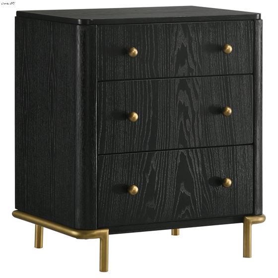 Arini Black 3 Drawer Nightstand 224332 By Coaster