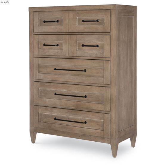 Breckenridge 5 Drawer Chest in Barley Brown Finish Wood By Legacy Classic