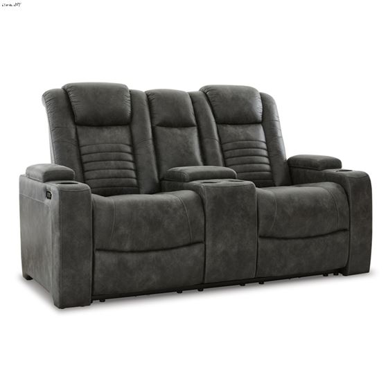 Soundcheck Storm Power Reclining Loveseat with Console 30606 By Ashley Signature Design