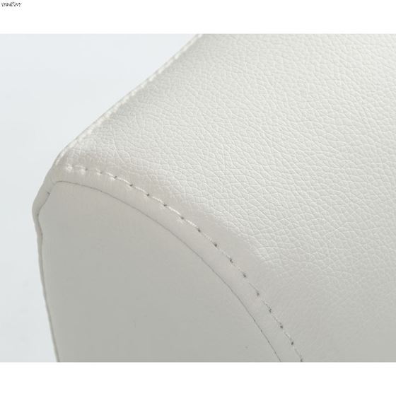 Capra Modern White Leatherette Dining Chair-3