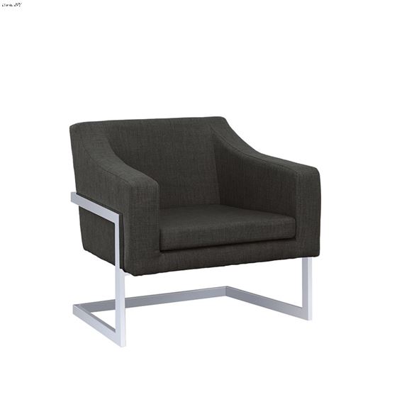Chris Grey and Chrome Modern Accent Chair 902530 By Coaster