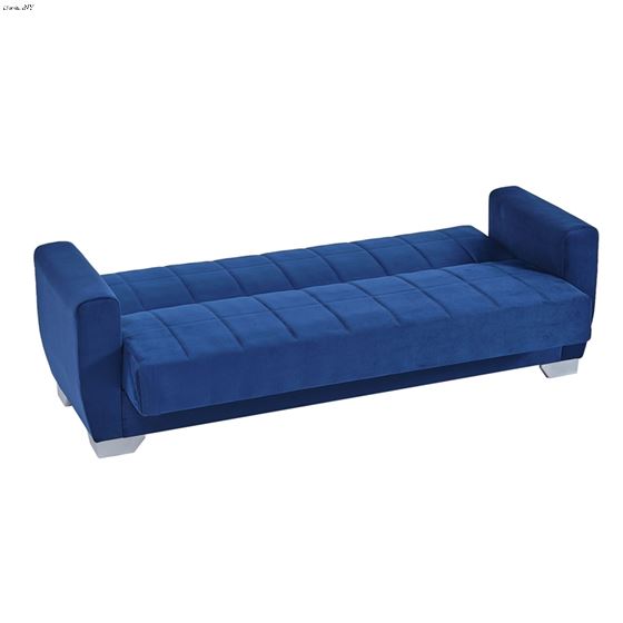 Barato Blue Upholstered Convertible Sofa Bed wi-4